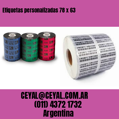 Etiquetas personalizadas 78 x 63