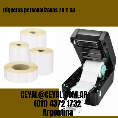 Etiquetas personalizadas 78 x 64