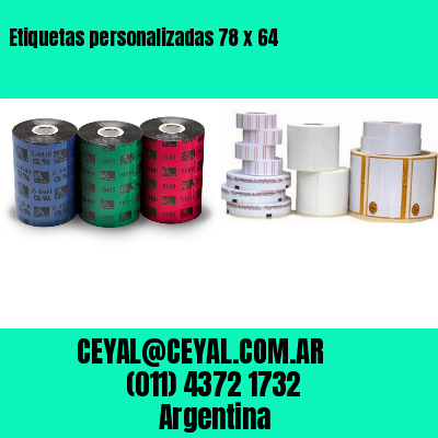 Etiquetas personalizadas 78 x 64
