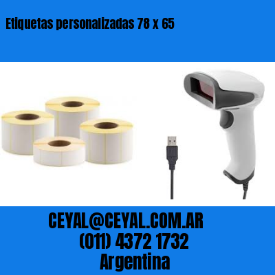 Etiquetas personalizadas 78 x 65