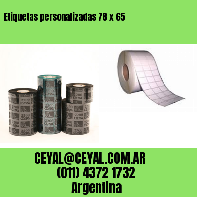 Etiquetas personalizadas 78 x 65