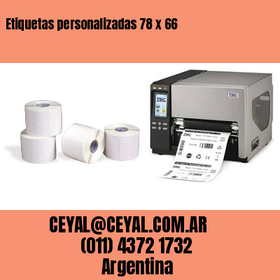Etiquetas personalizadas 78 x 66