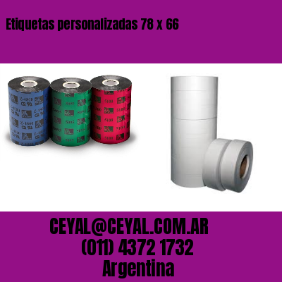 Etiquetas personalizadas 78 x 66
