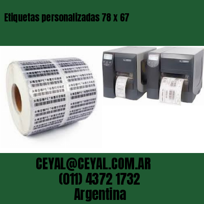 Etiquetas personalizadas 78 x 67