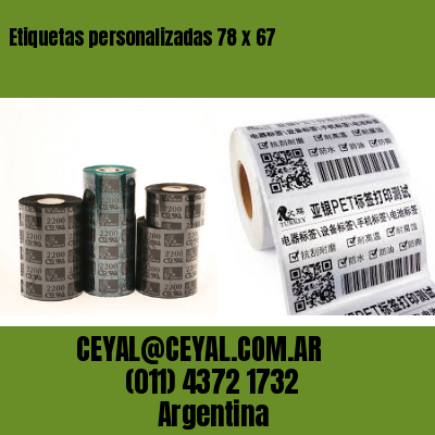 Etiquetas personalizadas 78 x 67