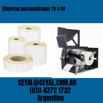 Etiquetas personalizadas 78 x 68