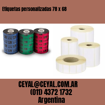 Etiquetas personalizadas 78 x 68