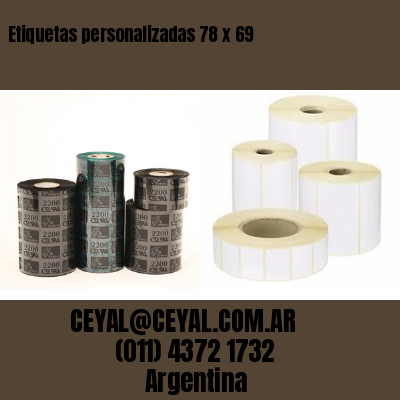Etiquetas personalizadas 78 x 69