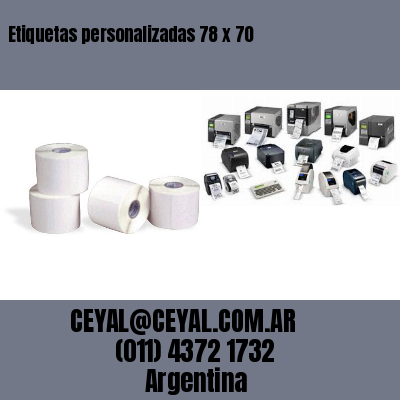 Etiquetas personalizadas 78 x 70