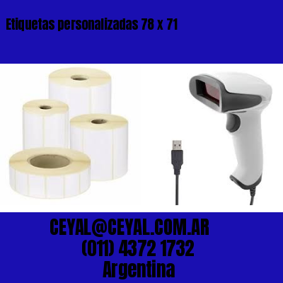 Etiquetas personalizadas 78 x 71