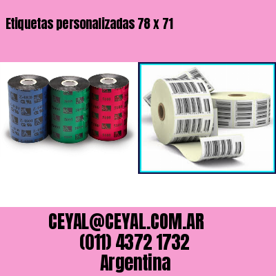 Etiquetas personalizadas 78 x 71
