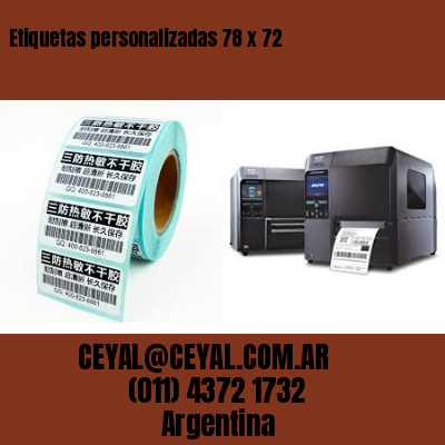 Etiquetas personalizadas 78 x 72