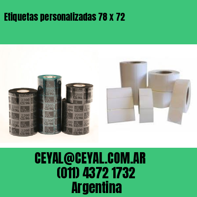 Etiquetas personalizadas 78 x 72