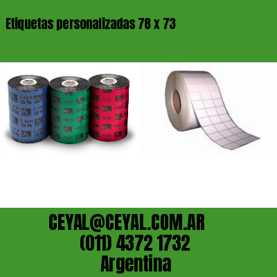 Etiquetas personalizadas 78 x 73