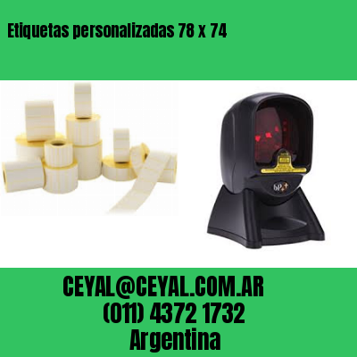 Etiquetas personalizadas 78 x 74