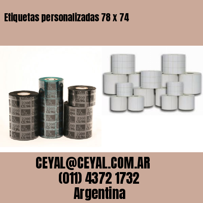 Etiquetas personalizadas 78 x 74