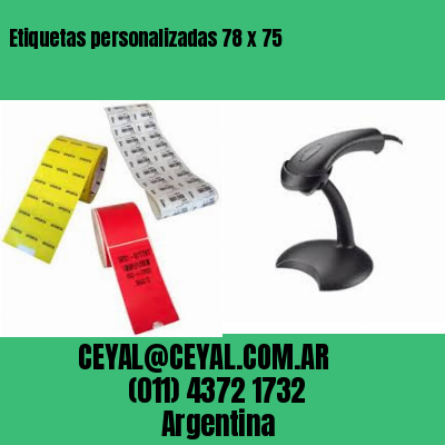 Etiquetas personalizadas 78 x 75