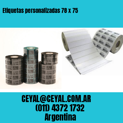 Etiquetas personalizadas 78 x 75