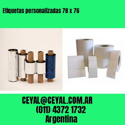 Etiquetas personalizadas 78 x 76
