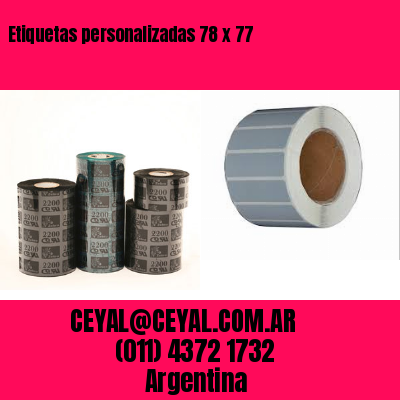 Etiquetas personalizadas 78 x 77