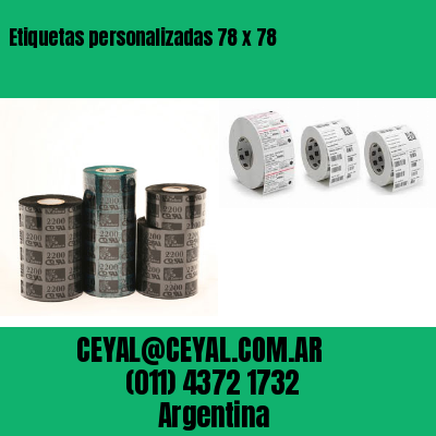 Etiquetas personalizadas 78 x 78