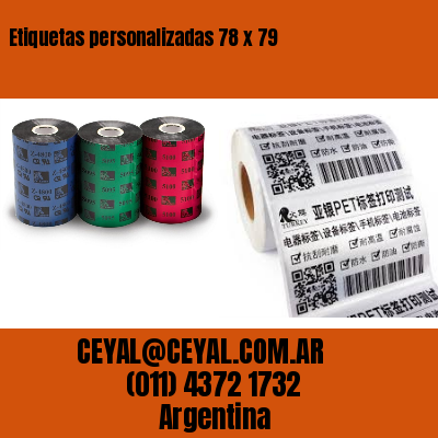 Etiquetas personalizadas 78 x 79