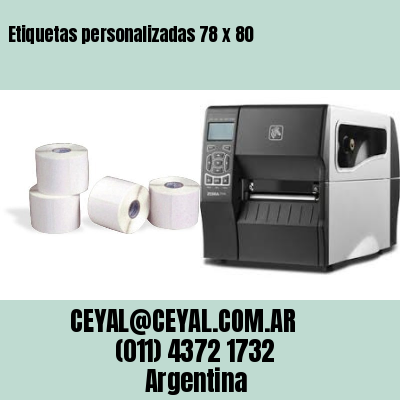 Etiquetas personalizadas 78 x 80