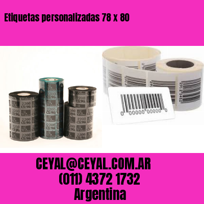 Etiquetas personalizadas 78 x 80
