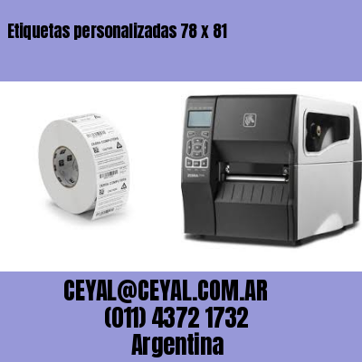 Etiquetas personalizadas 78 x 81
