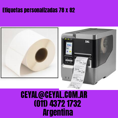 Etiquetas personalizadas 78 x 82