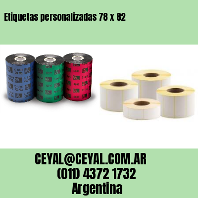 Etiquetas personalizadas 78 x 82