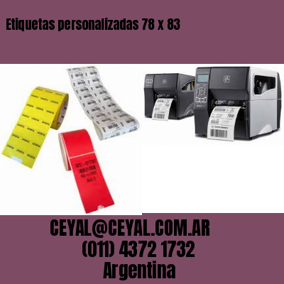 Etiquetas personalizadas 78 x 83