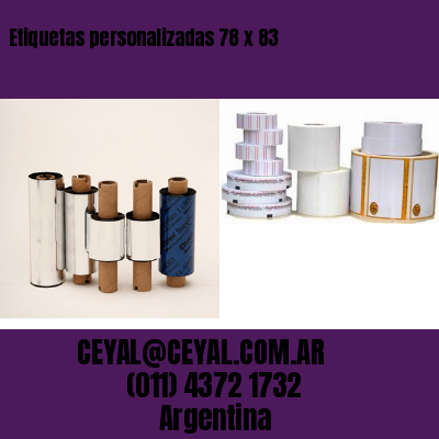 Etiquetas personalizadas 78 x 83