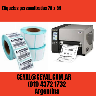 Etiquetas personalizadas 78 x 84