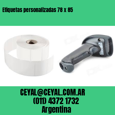 Etiquetas personalizadas 78 x 85