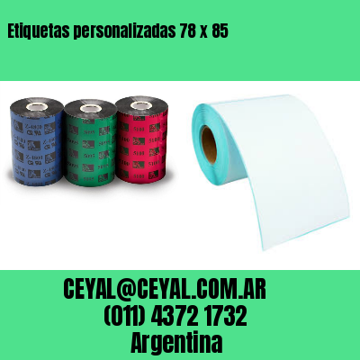 Etiquetas personalizadas 78 x 85
