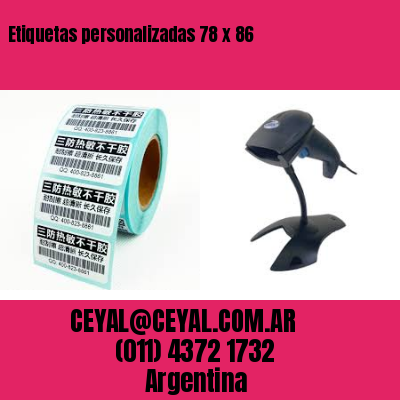 Etiquetas personalizadas 78 x 86