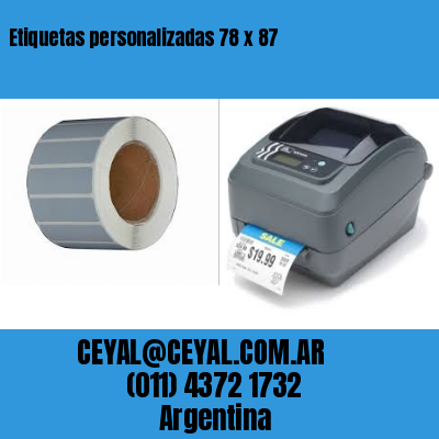 Etiquetas personalizadas 78 x 87