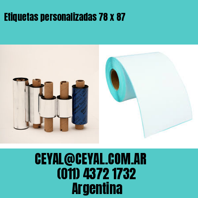 Etiquetas personalizadas 78 x 87