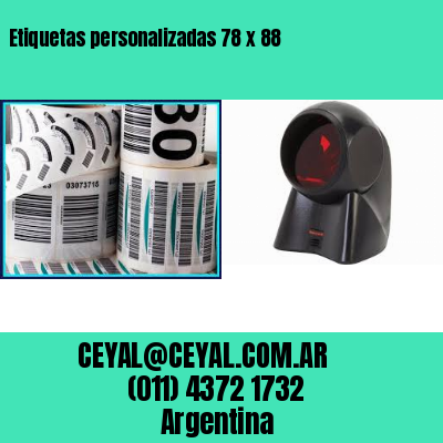 Etiquetas personalizadas 78 x 88