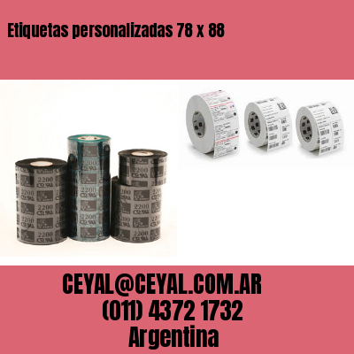 Etiquetas personalizadas 78 x 88