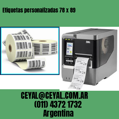 Etiquetas personalizadas 78 x 89
