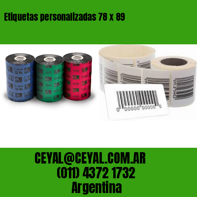 Etiquetas personalizadas 78 x 89