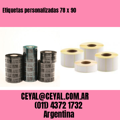 Etiquetas personalizadas 78 x 90
