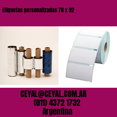 Etiquetas personalizadas 78 x 92