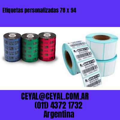 Etiquetas personalizadas 78 x 94