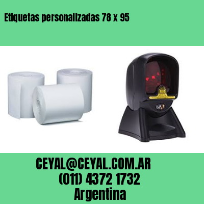 Etiquetas personalizadas 78 x 95