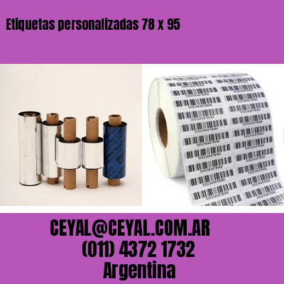 Etiquetas personalizadas 78 x 95