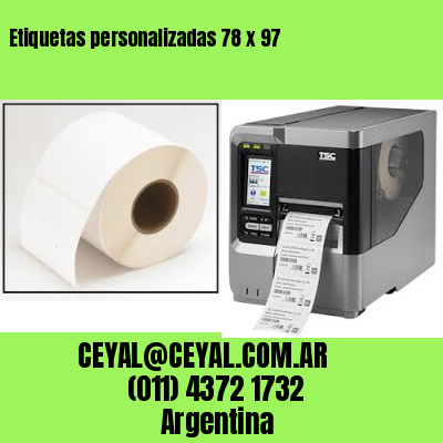 Etiquetas personalizadas 78 x 97