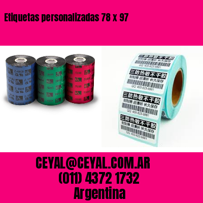 Etiquetas personalizadas 78 x 97